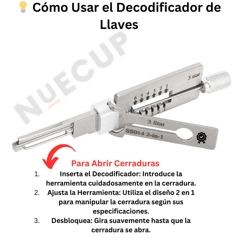 🔑 Decodificador de Llaves de Acero Inoxidable
