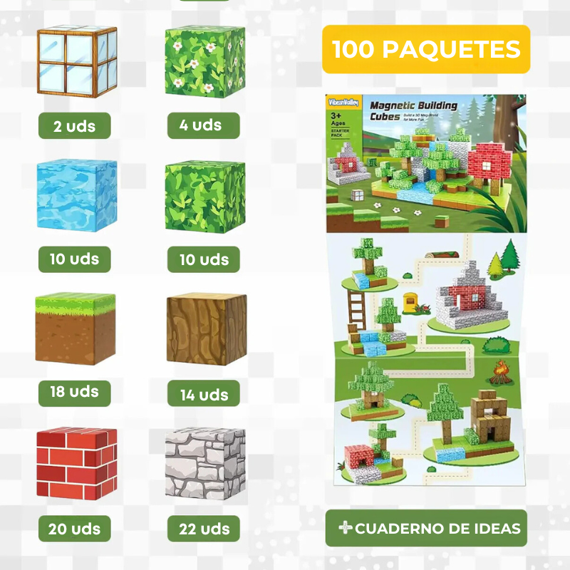 Juego Educativo Montessori de Minecraft – 100 Piezas